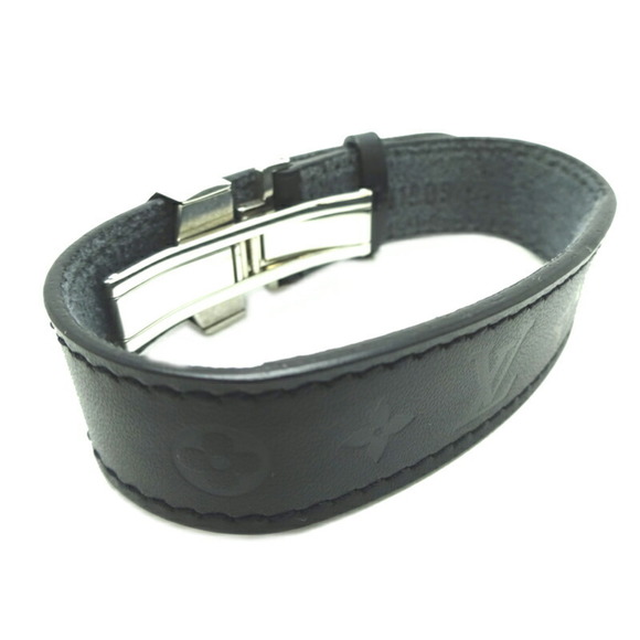 LOUIS VUITTON Brasserie Vou Good Luck Women's Bracelet M64447 Leather Noir [Blac - Picture 5 of 9